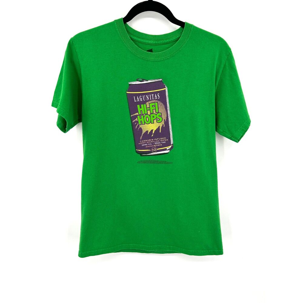 LAGUNITAS Hi-Fi Hops Cannabis-Infused Sparkling Water Graphic Tee Green Medium